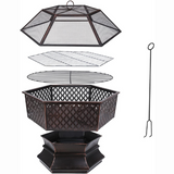 Barbecue <br> Brasero hexagonal XL