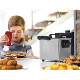 Mini Friteuse <br> en Inox 1,5 Litre